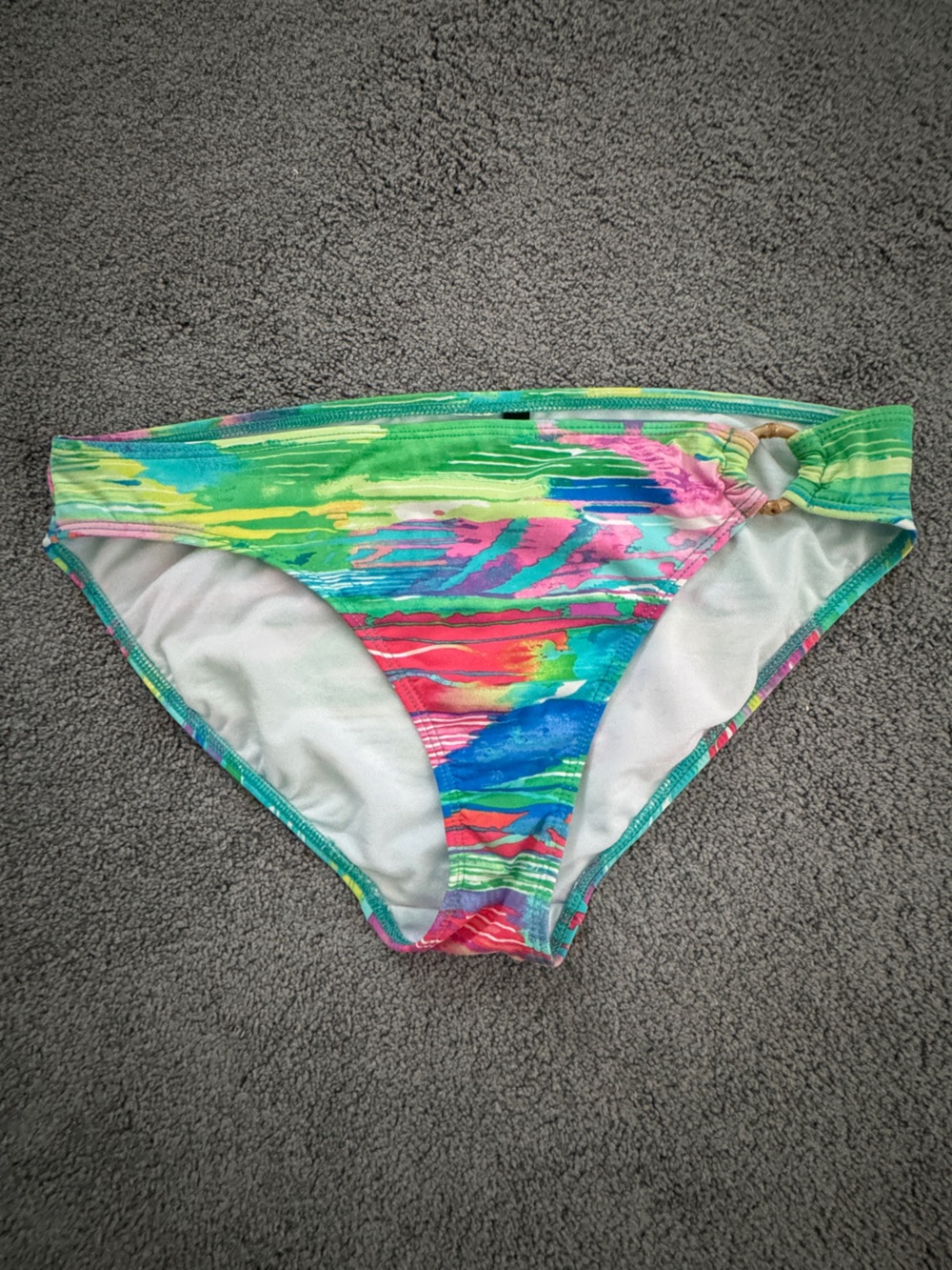 Lauren Ralph Lauren Multicolor Bikini Bottom with Side Ring
